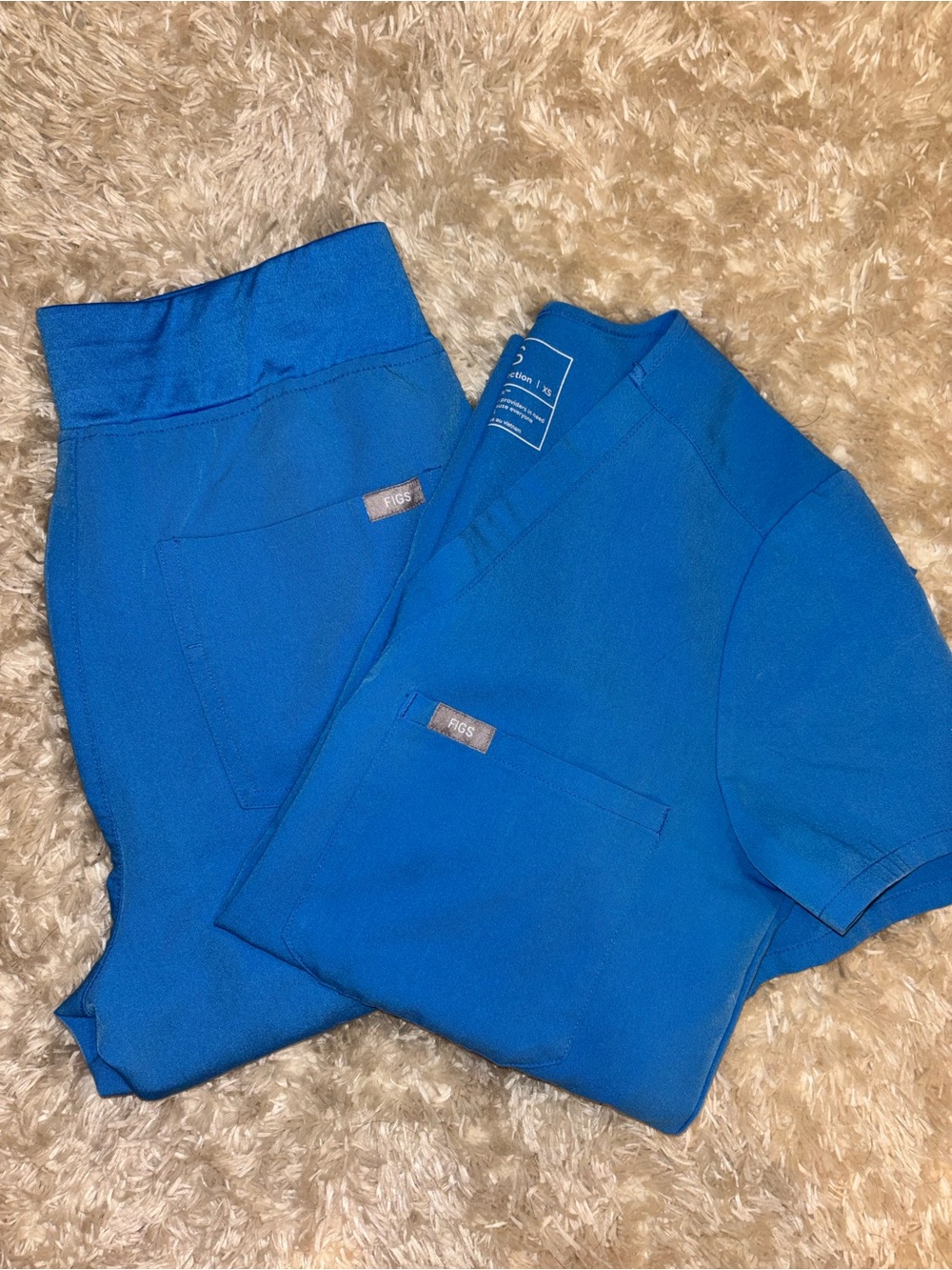 FIGS scrubs set - limited edition technical collection blue color